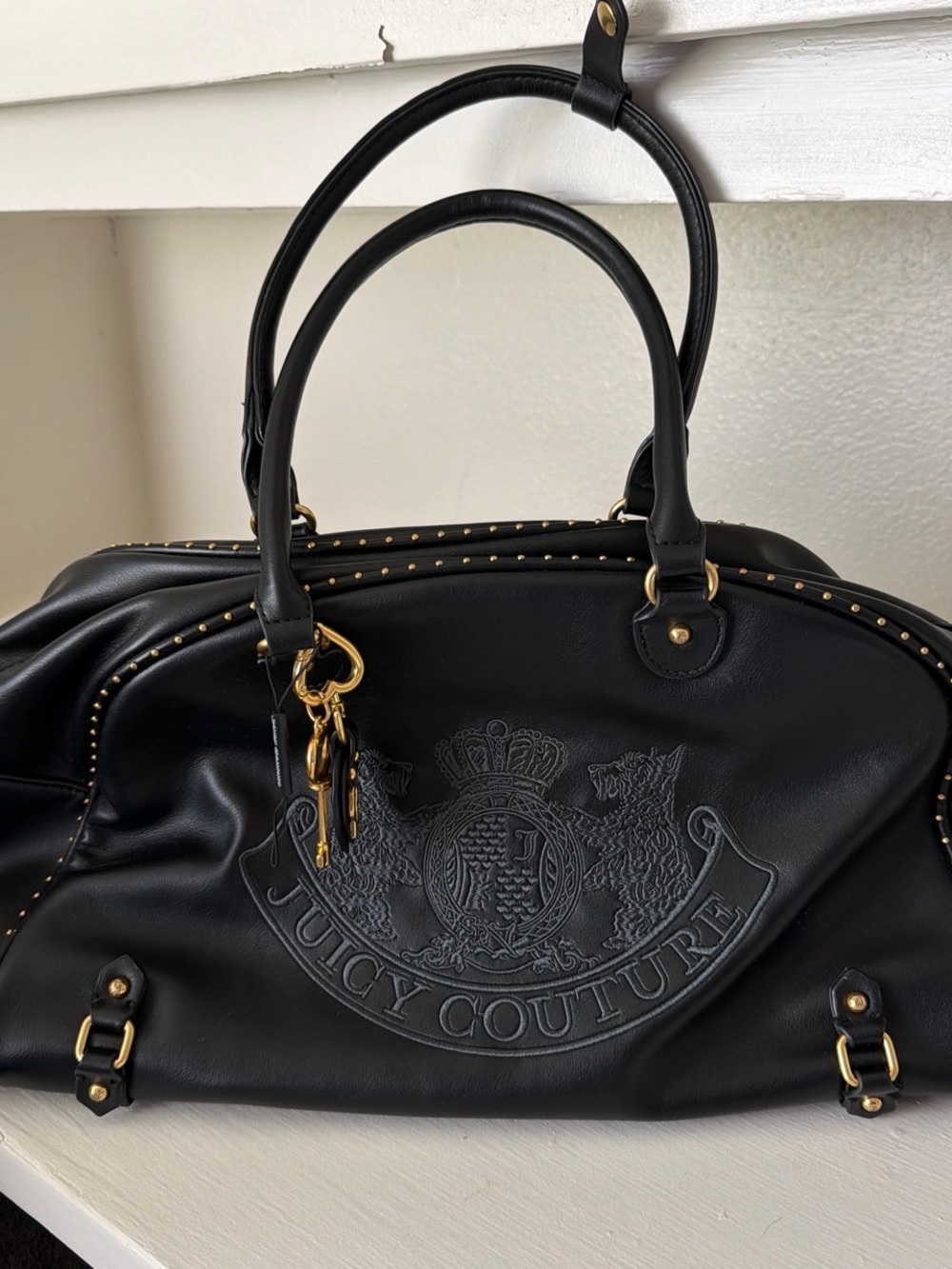 Juicy Couture Black Maxi Bag with Gold Hardware